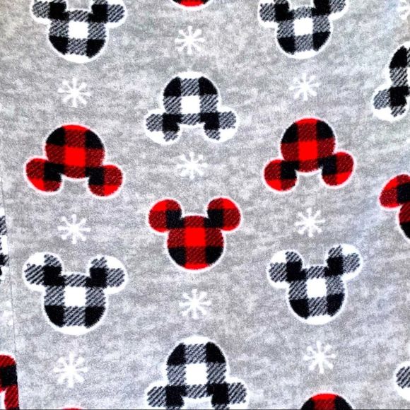 Nwot Disney Mickey Mouse Size XL Unisex Red-Black-Gray Cozy Fleece Pajam… - Picture 2 of 4